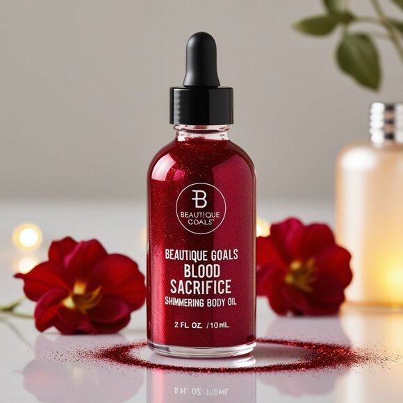 Halloween Red Sacrifice Shimmering Body Oil - Picture 3 of 3